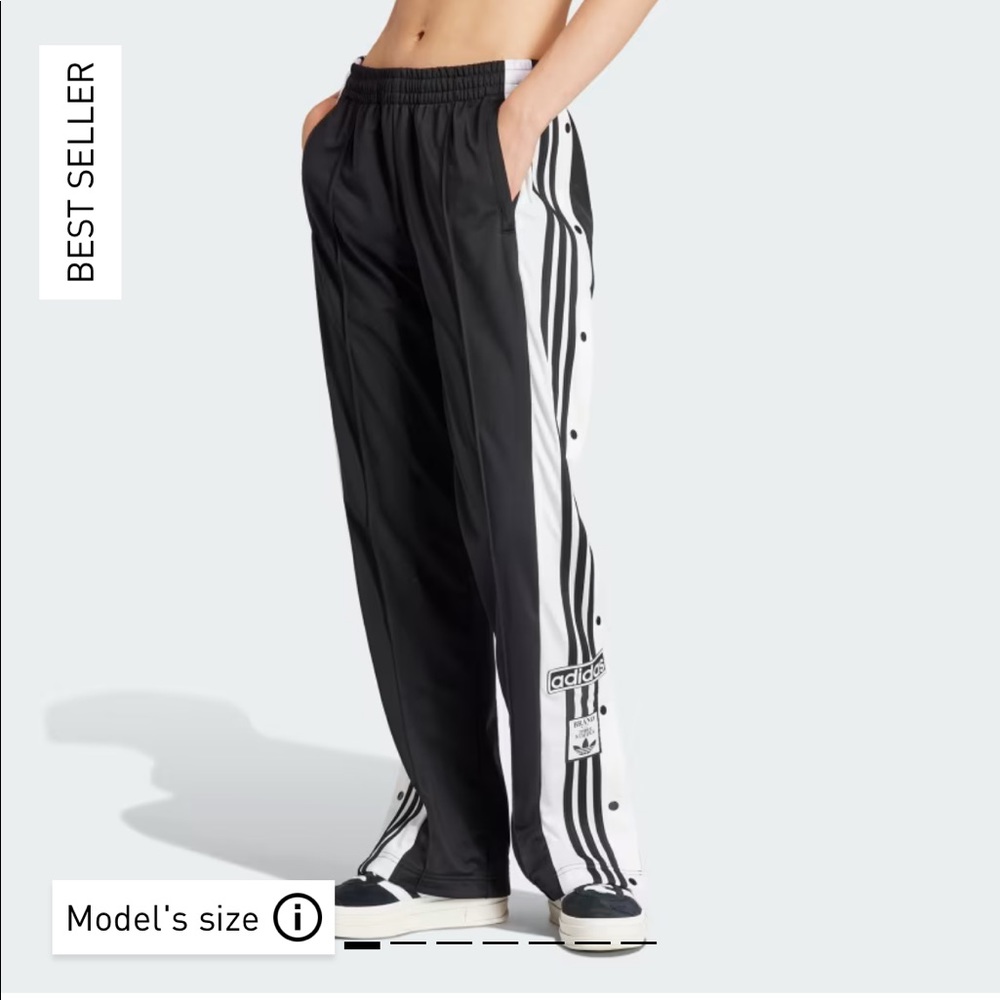 adidas Black and White Track Pants